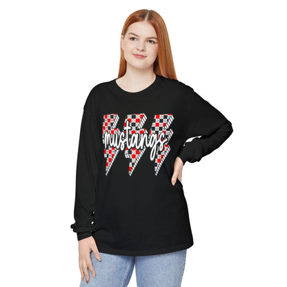 Stylish Mustangs Long Sleeve T-Shirt for Everyday Wear, Unisex Garment-dyed Tee, Perfect for School Spirit, Sport Events, Gifts, [...]
