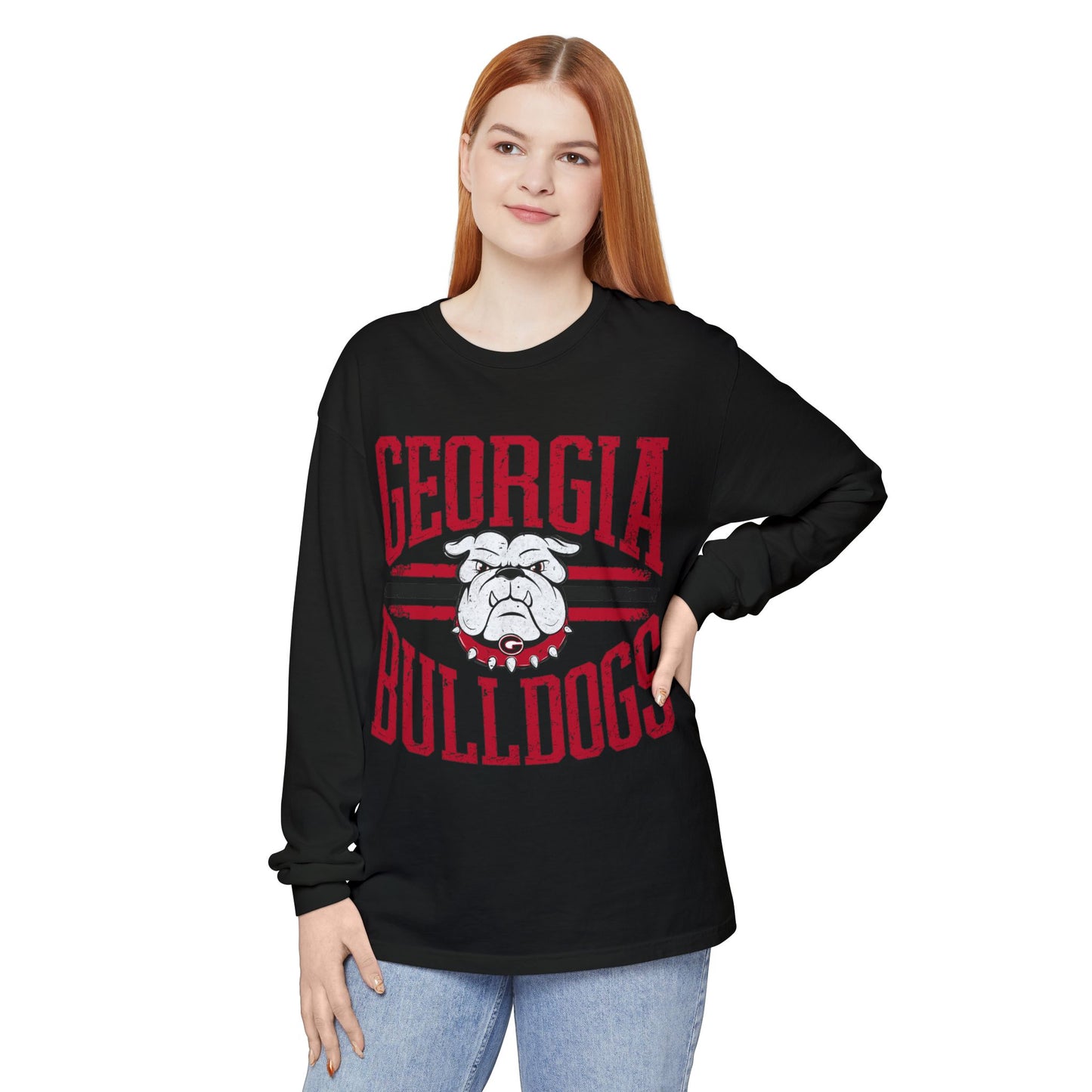 Unisex Long Sleeve T-Shirt, Georgia Bulldogs Spirit Wear, College Apparel, Game Day Outfit, Casual Comfort