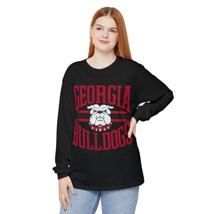 Unisex Long Sleeve T-Shirt, Georgia Bulldogs Spirit Wear, College Apparel, Game Day Outfit, Casual Comfort
