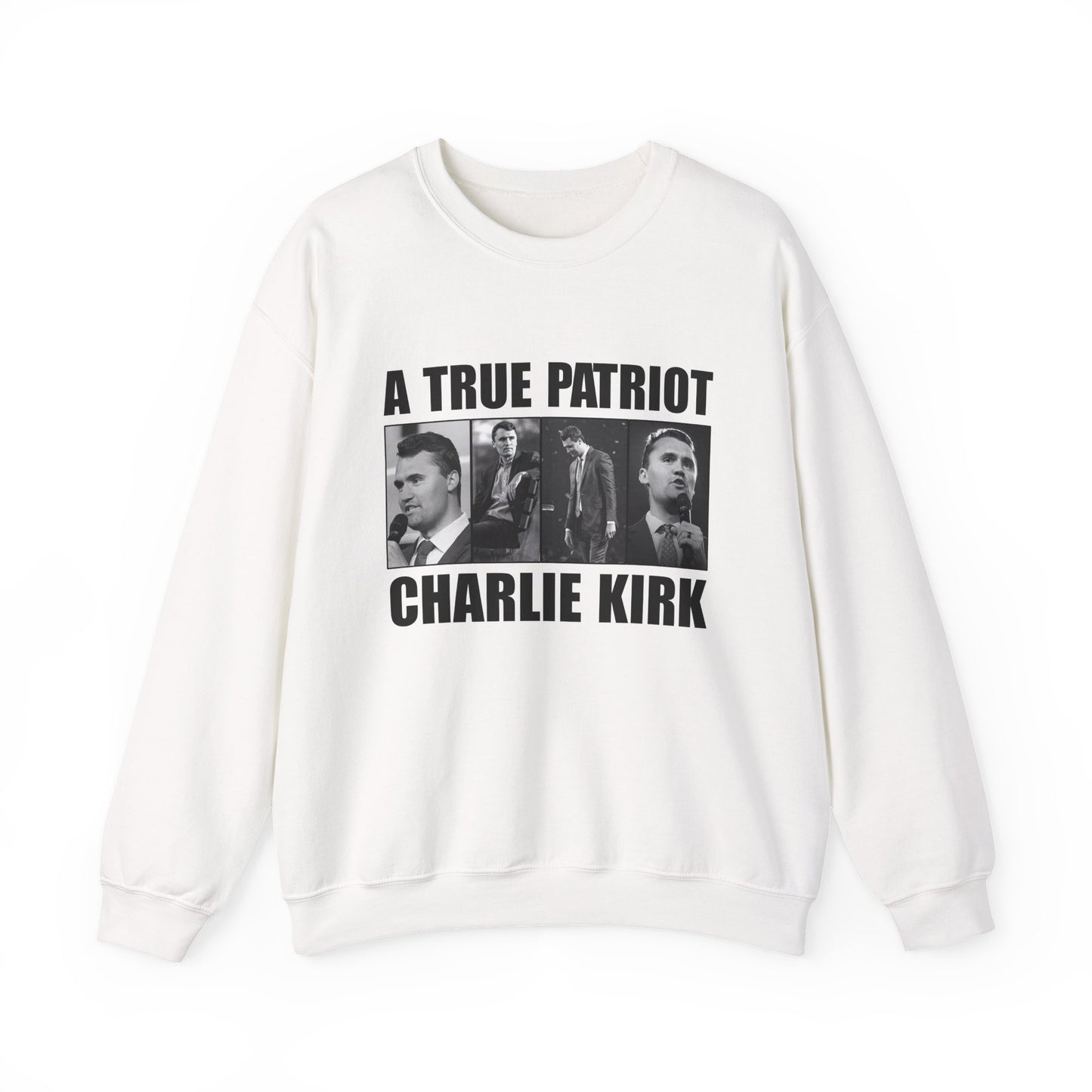Unisex Heavy Blend™ Crewneck Sweatshirt - A True Patriot Charlie Kirk Sweatshirt, Cozy Gift for Patriots, Political Statement, [...]