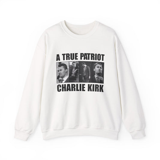 Unisex Heavy Blend™ Crewneck Sweatshirt - A True Patriot Charlie Kirk Sweatshirt, Cozy Gift for Patriots, Political Statement, [...]