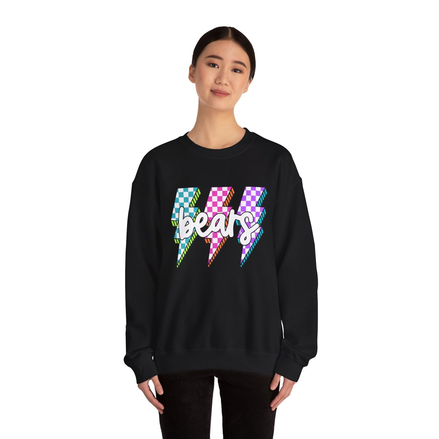 Colorful Bears Crewneck Sweatshirt, Unisex Sweatshirt, Graphic Sweatshirt, Cozy Sweatshirt for Gifts, Casual Wear