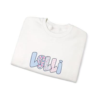 Lolli Pink & Blue Floral Crewneck