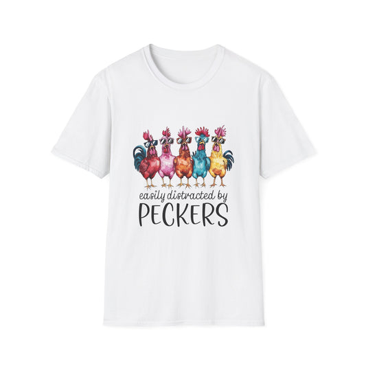 Funny Chicken T-Shirt, Early Distracted by Peckers Tee, Gift for Chicken Lovers, Casual Humor Shirt, Animal Lovers Apparel
