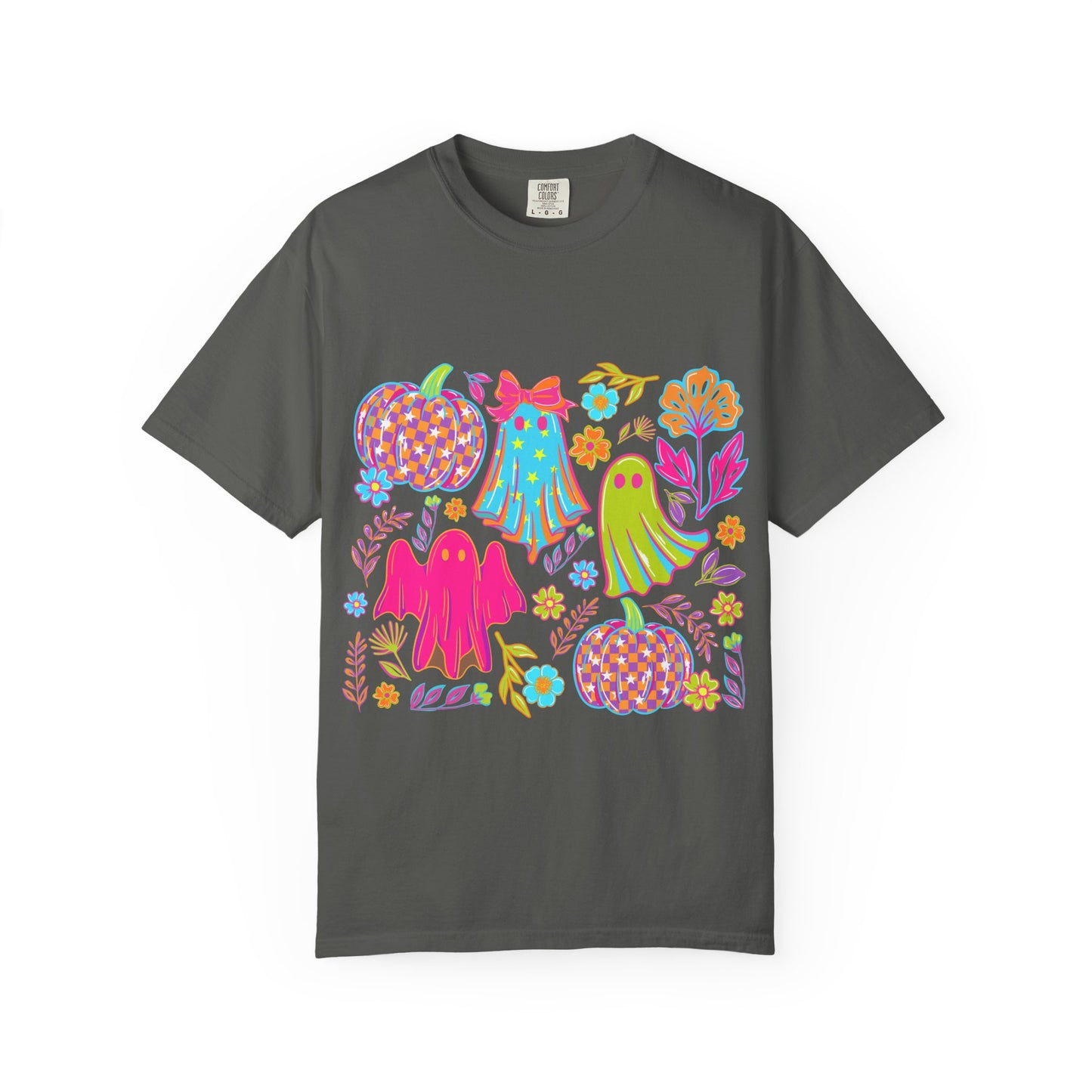 Colorful Halloween T-Shirt, Unisex Spooky Tee, Ghost & Pumpkin Design, Fall Festival Wear, Halloween Costume Alternative, Gift for [...]