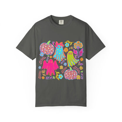 Colorful Halloween T-Shirt, Unisex Spooky Tee, Ghost & Pumpkin Design, Fall Festival Wear, Halloween Costume Alternative, Gift for [...]