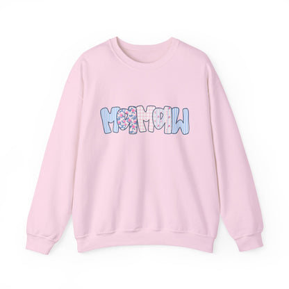Mamaw Pink & Blue Floral Crewneck