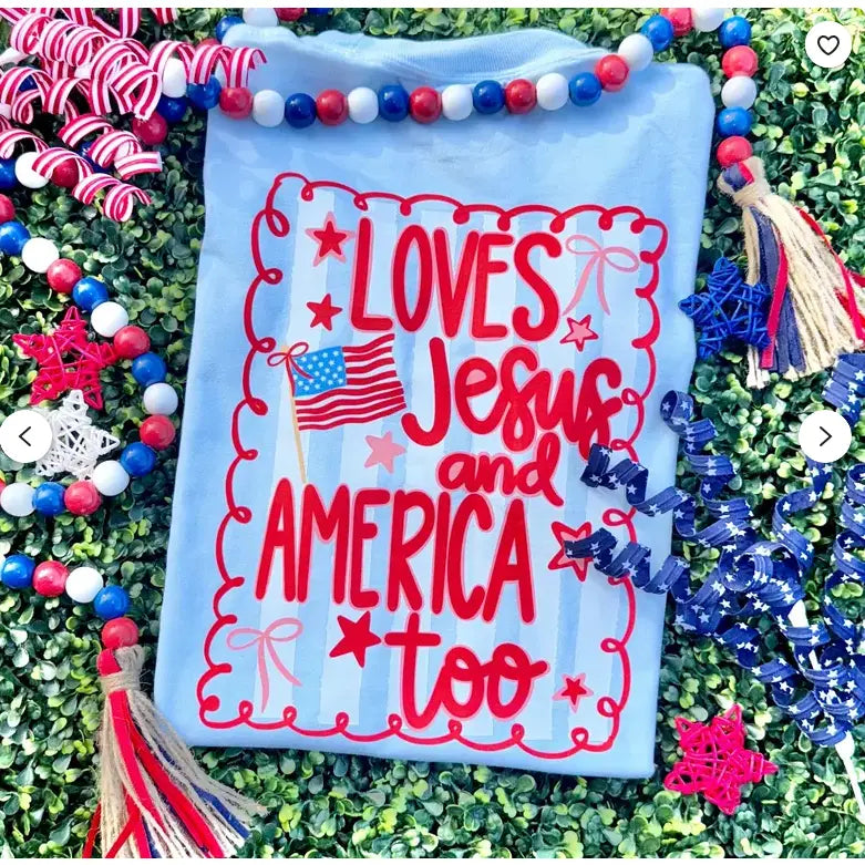 Loves Jesus and America Too Shirt