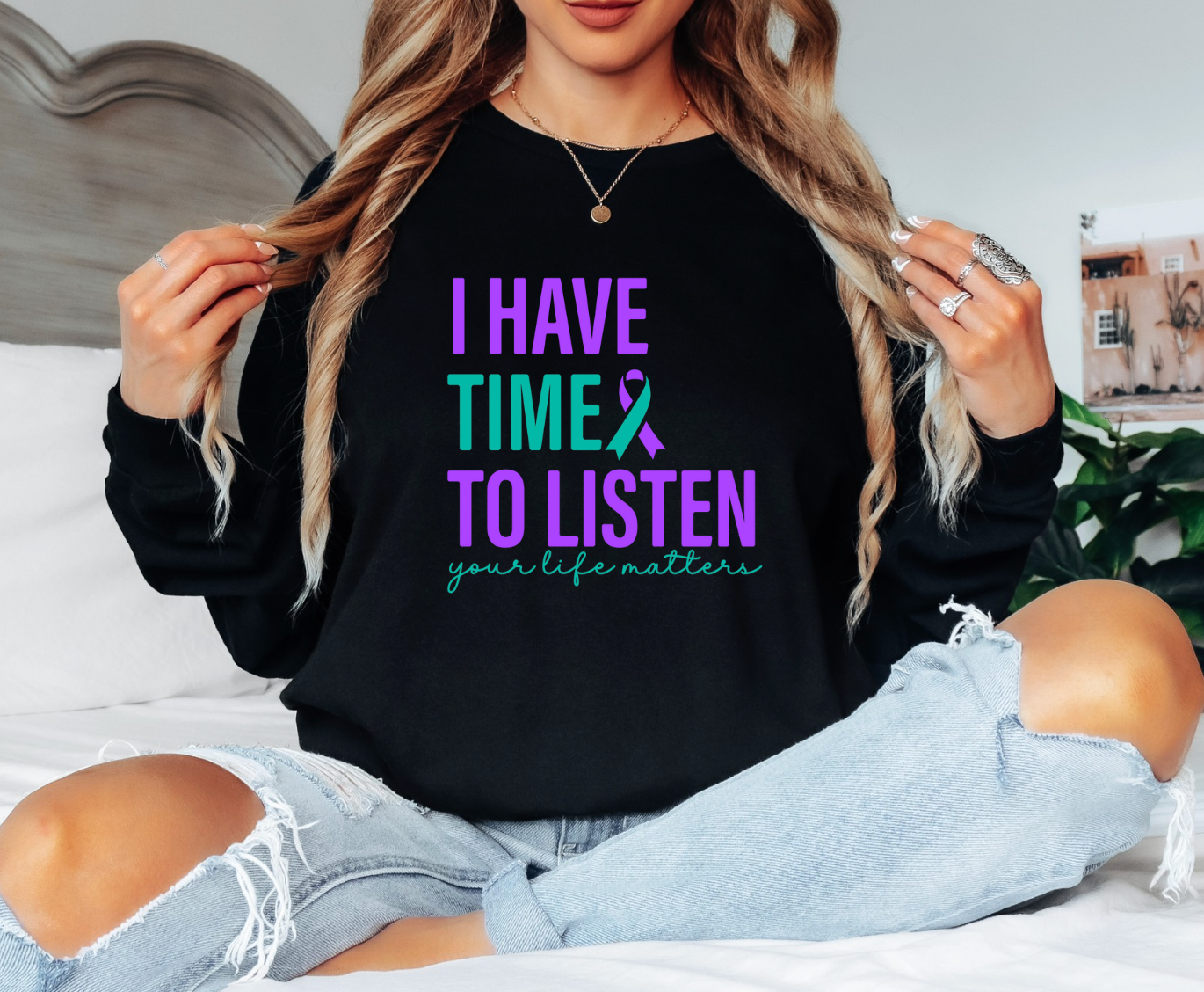 I Have Time to Listen Gildan Long Sleeve
