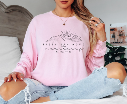 Faith Can Move Gildan Long Sleeve Tee