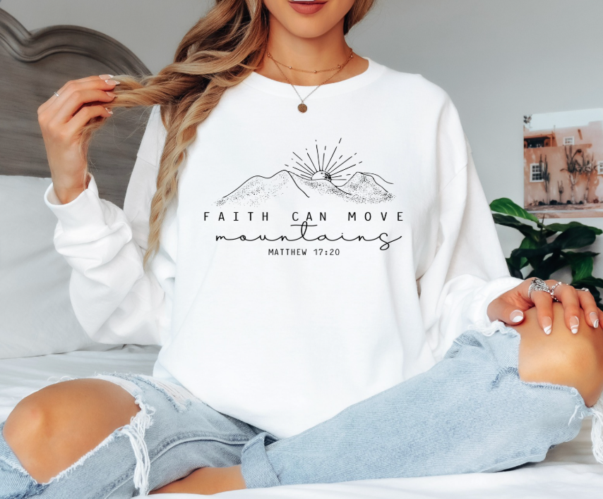 Faith Can Move Gildan Long Sleeve Tee