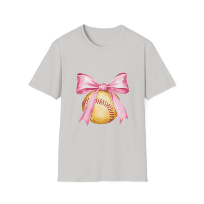 Pink Ribbon Baseball T-Shirt for Softball Lovers, Support Breast Cancer Awareness, Gift for Coaches and Players, Casual Wear