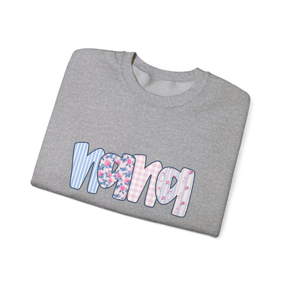 Nana Pink & Blue Floral Crew Neck