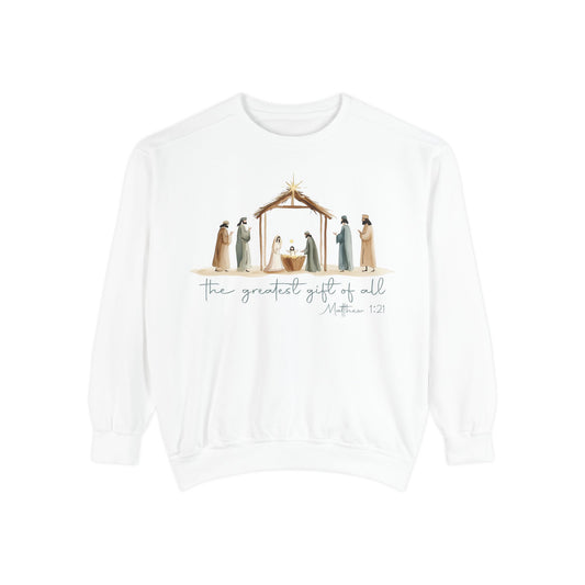 Comfortable Nativity Sweatshirt Comfort Colors