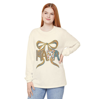 Trendy Long Sleeve T-Shirt for Moms, Cozy Feminine Tee, Gift for Mother's Day, Cute Everyday Wear, Mama Shirt