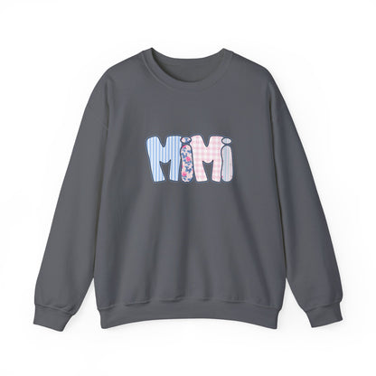 Mimi Pink & Blue Floral Crewneck
