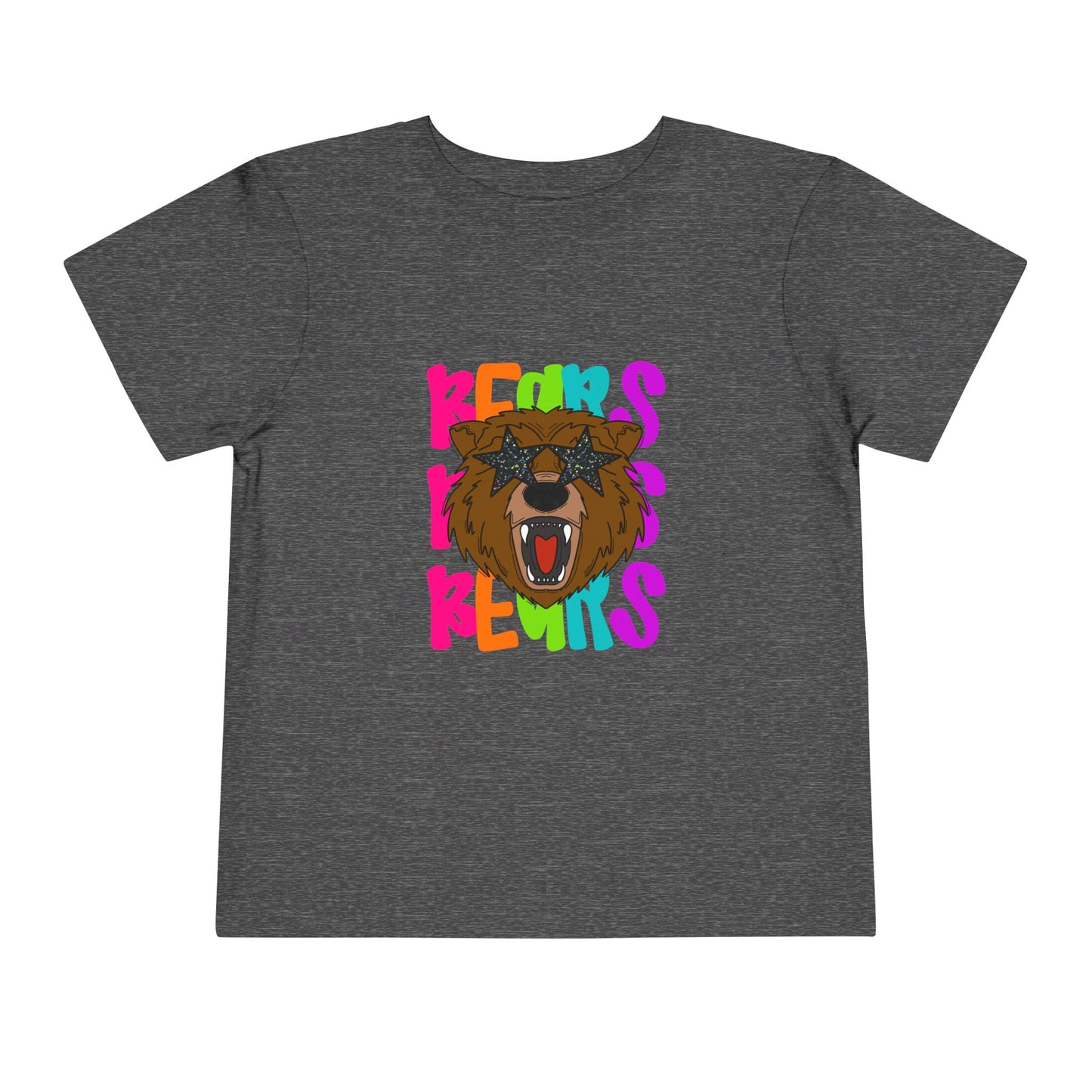 Vibrant Bear Graphic Toddler Tee, Cute Kids Shirt, Fun Summer Outfit, Animal Lover Gift, Playful Toddler Apparel