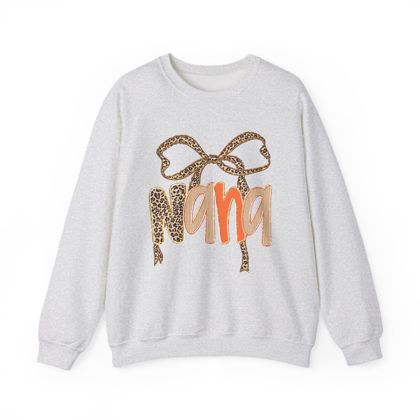 Leopard Print Nana Crewneck Sweatshirt, Cozy Gift for Grandmothers, Perfect for Birthdays, Mother's Day, Family Gatherings, Casual Wear