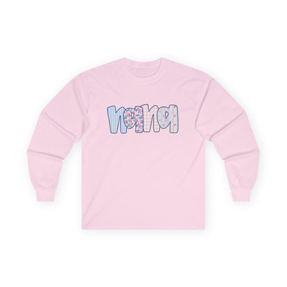 Nana Pink & Blue Floral Long Sleeve