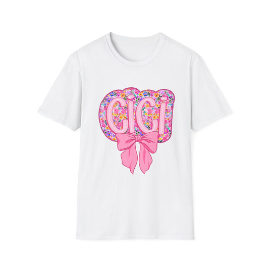 Floral Graphic Tee with Bow, Casual Fashion Shirt, Gift for Her, Birthday Apparel, Cute Summer Top, Trendy T-Shirt, Stylish Everyday Wear