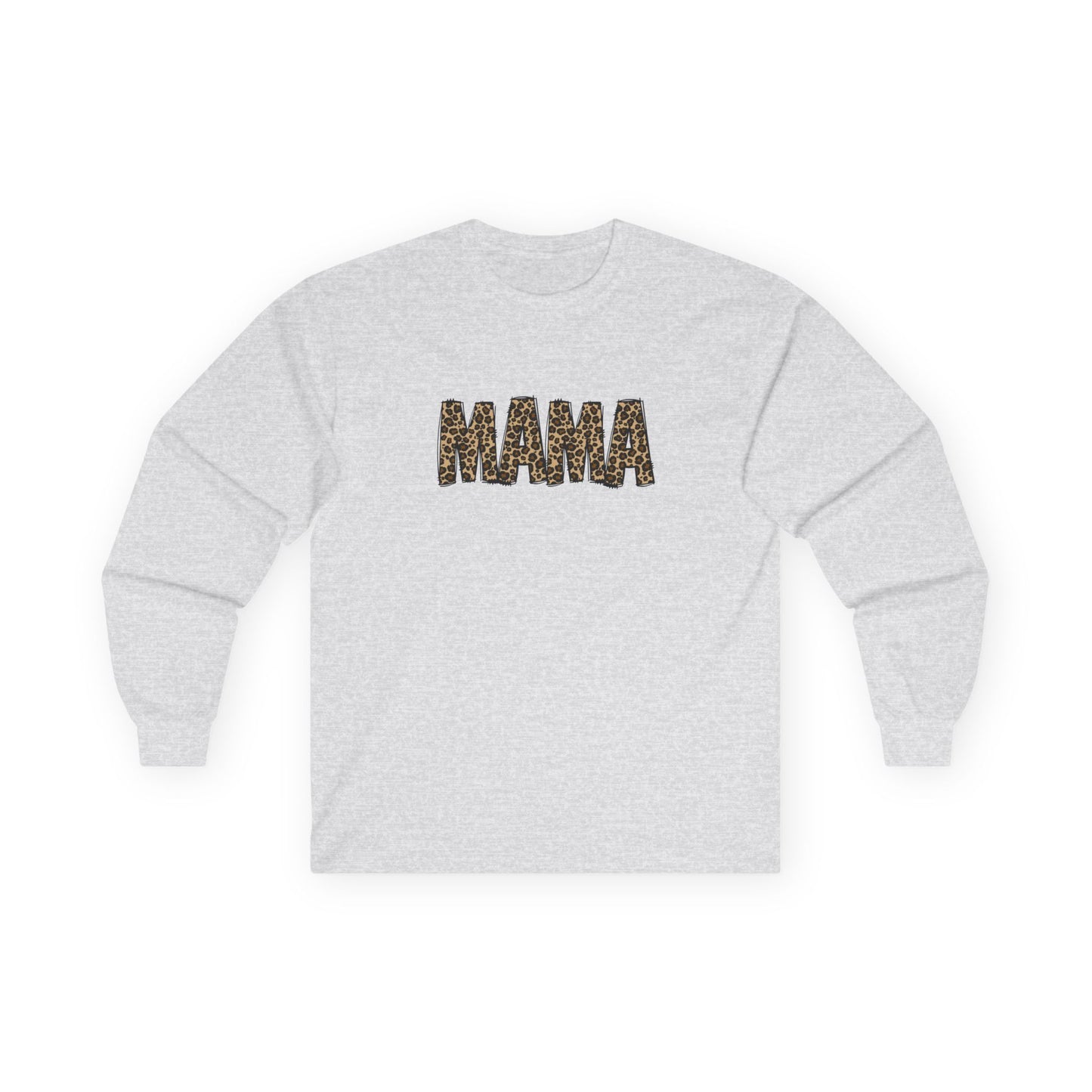 Mama Leopard Print Long Sleeve Tee