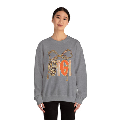 Leopard Print Gigi Crewneck Sweatshirt, Cozy Unisex Pullover, Trendy Fashion Top, Gift for Her, Casual Wear, Birthday Gift