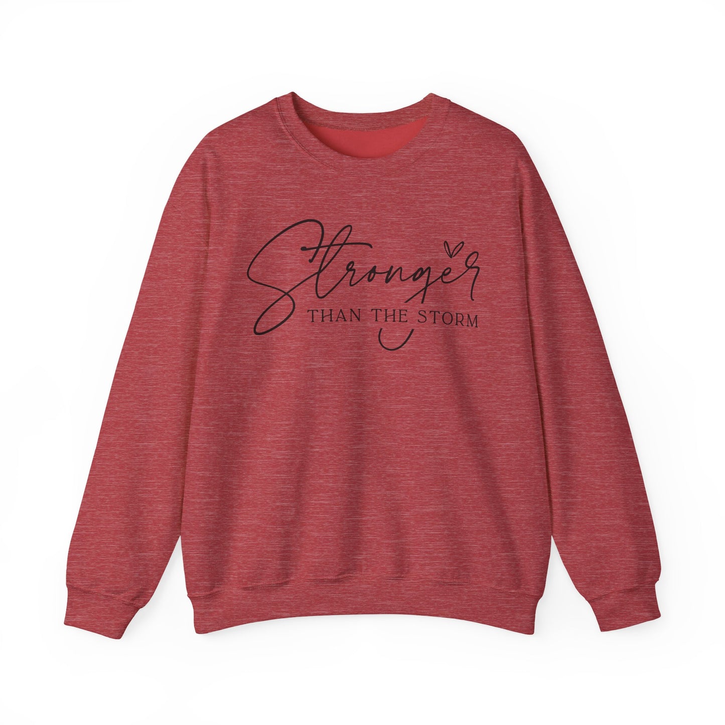 Stronger Than the Storm Sweatshirt, Inspirational Crewneck, Cozy Gift for Her, Motivational Apparel, Perfect for Relaxing