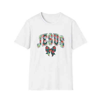 Jesus Plaid Graphic Unisex T-Shirt, Casual Holiday Tee, Christian Gift, Christian Apparel, Fall Fashion, Faith-Based Wear