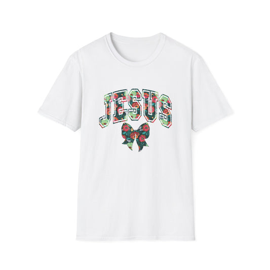 Jesus Plaid Graphic Unisex T-Shirt, Casual Holiday Tee, Christian Gift, Christian Apparel, Fall Fashion, Faith-Based Wear