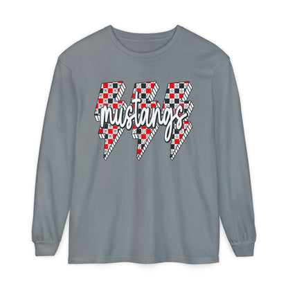 Stylish Mustangs Long Sleeve T-Shirt for Everyday Wear, Unisex Garment-dyed Tee, Perfect for School Spirit, Sport Events, Gifts, [...]