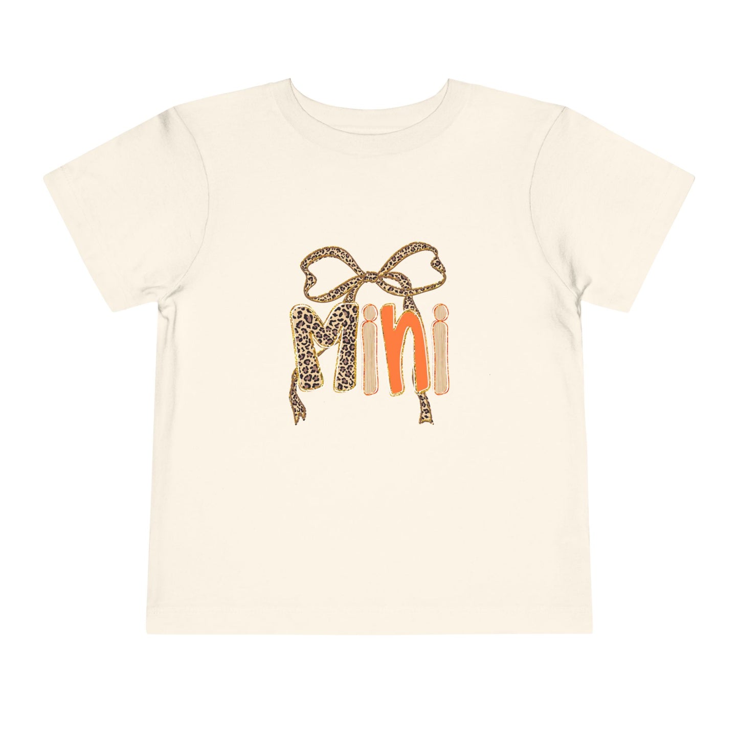 Mini Bow Toddler Tee, Cute Kids T-shirt, Birthday Gift for Girls, Animal Print Shirt, Children's Casual Wear