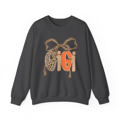 Leopard Print Gigi Crewneck Sweatshirt, Cozy Unisex Pullover, Trendy Fashion Top, Gift for Her, Casual Wear, Birthday Gift