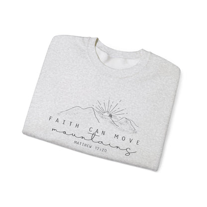 Faith Can Move Mountains Gildan Sweatshirt