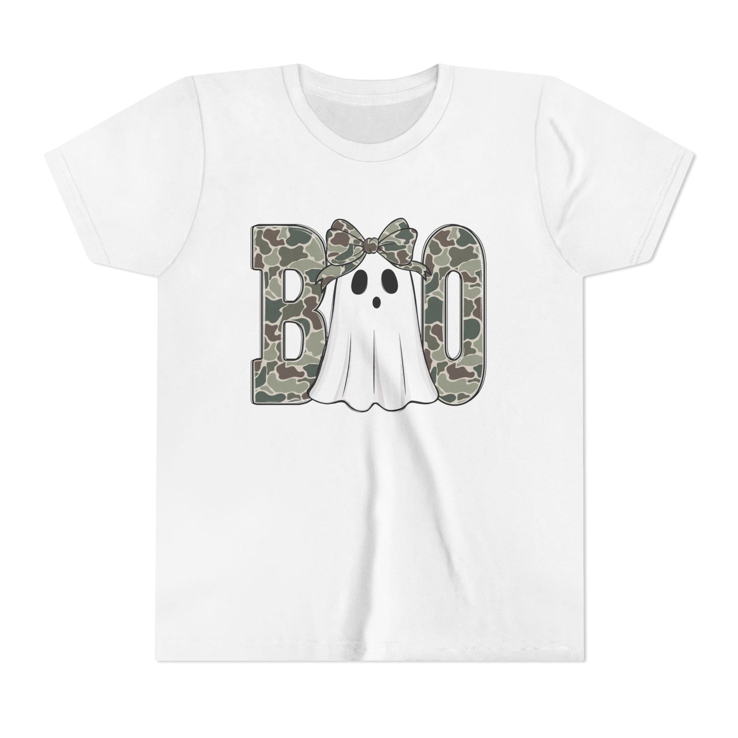 Ghostly Camo Girls Boo Youth Tee,