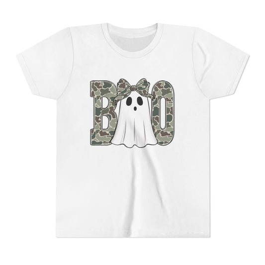 Ghostly Camo Girls Boo Youth Tee,