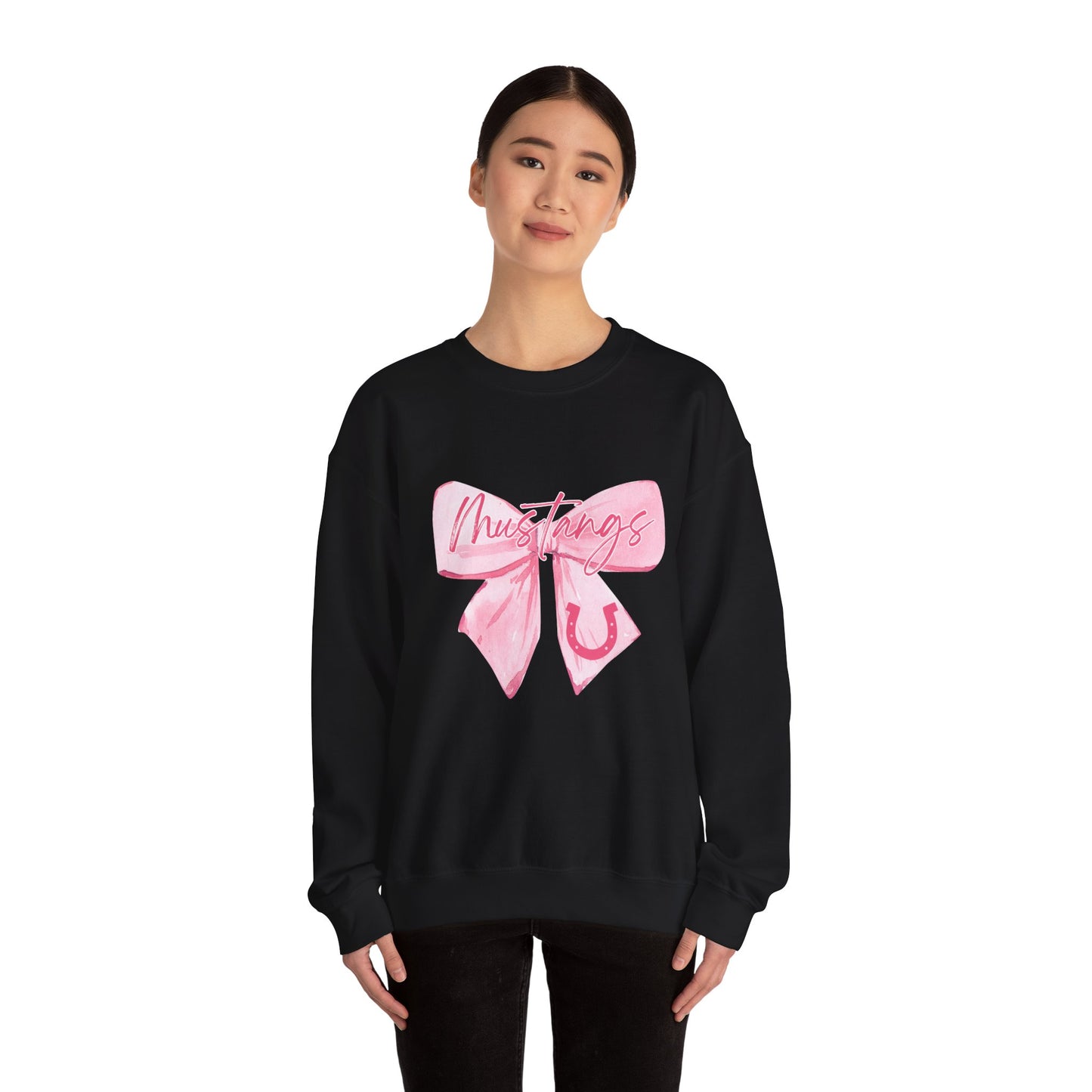 Chic Bow Graphic Crewneck Sweatshirt, Cozy Pullover, Casual Sweatshirt, Gift for Her, Lounge Wear