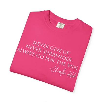 Motivational Unisex T-Shirt - Never Give Up, Inspirational Apparel for Fitness, Positivity, Daily Wear, Gift Idea, Casual Style