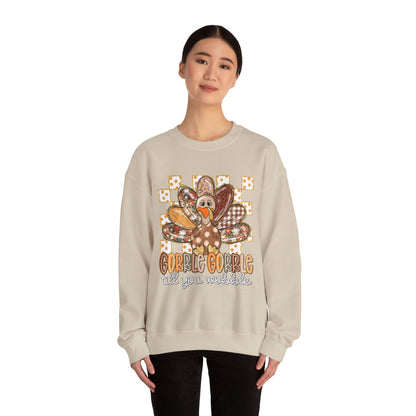 Thanksgiving Turkey Sweatshirt, Cozy Fall Sweater, Holiday Gift for Her, Fall Fashion, Family Gathering Attire