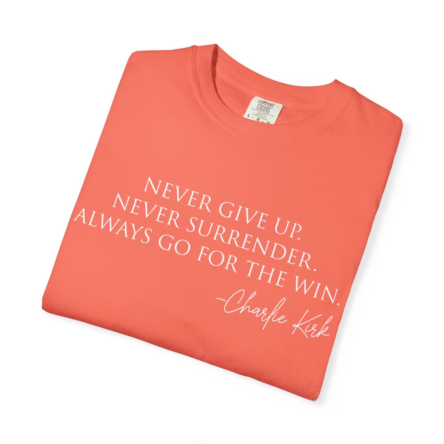 Motivational Unisex T-Shirt - Never Give Up, Inspirational Apparel for Fitness, Positivity, Daily Wear, Gift Idea, Casual Style