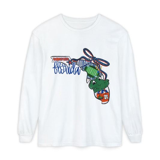 Florida Inspired Long Sleeve T-Shirt, Vintage Style Tee, Perfect for Beach Days, Casual Outings, Gifts for Travelers