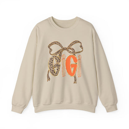Leopard Print Gigi Crewneck Sweatshirt, Cozy Unisex Pullover, Trendy Fashion Top, Gift for Her, Casual Wear, Birthday Gift