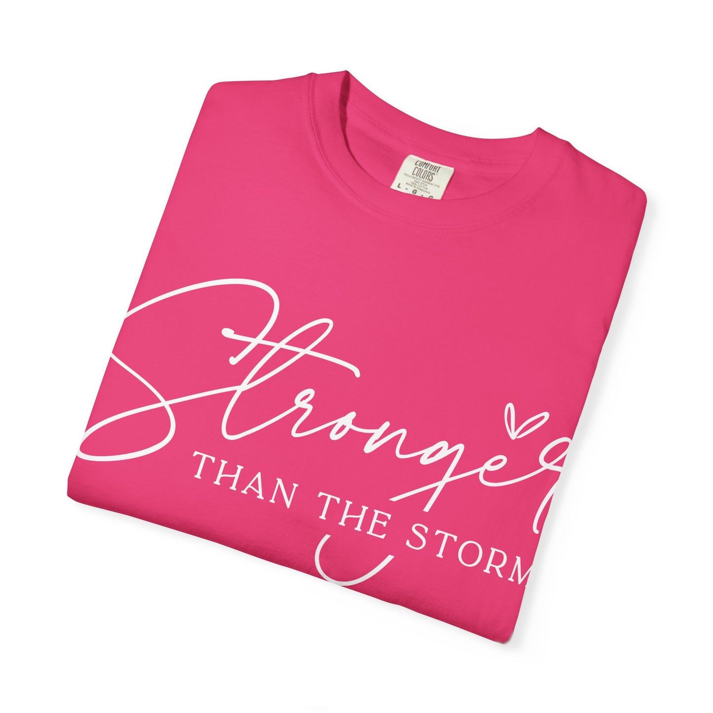 Unisex Motivational T-Shirt, Stronger Than the Storm Design, Inspirational Apparel, Casual Wear, Gift for Her, Positive Vibes