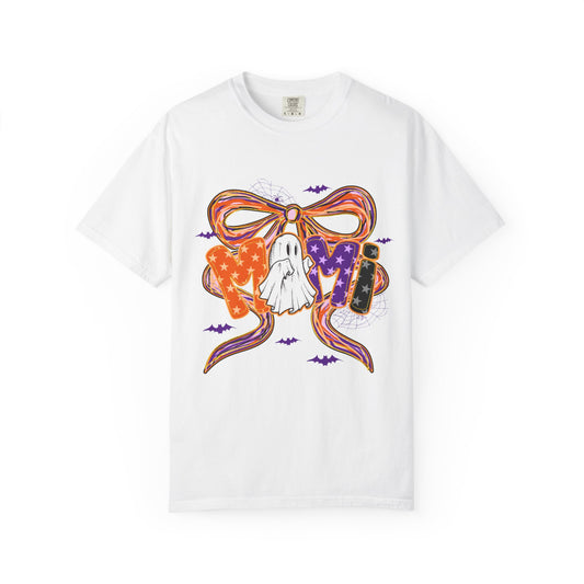 Spooky Ghost Halloween T-Shirt, Unisex Tee, Garment-Dyed Shirt for Fall, Autumn Apparel, Trick or Treat, Halloween Party