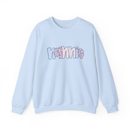 Nannie Pink & Blue Floral Crew Neck