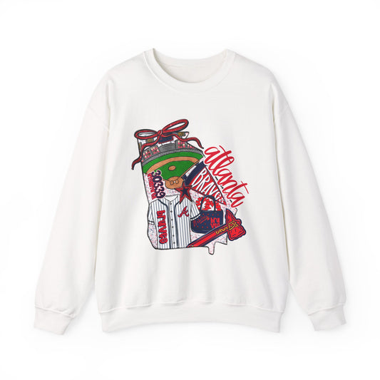 Atlanta Braves Unisex Crewneck Sweatshirt, Baseball Fan Gift, Sports Apparel, Cozy Outfit, Casual Wear
