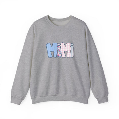 Mimi Pink & Blue Floral Crewneck