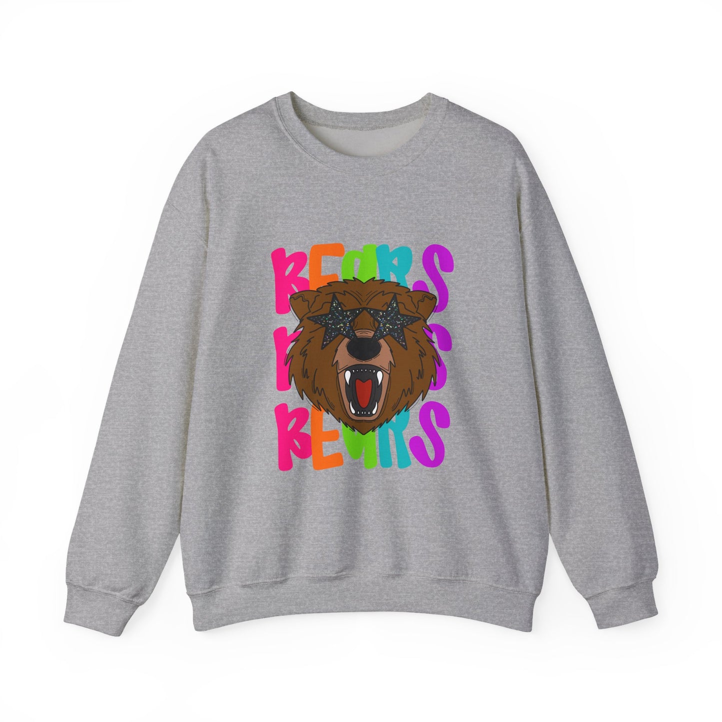 Cool Bear Graphic Sweatshirt, Unisex Crewneck, Casual Wear, Gift for Animal Lovers, Cozy Fall Outfit, Birthday Present