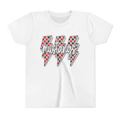 Youth Short Sleeve Tee with Mustangs Design – Perfect for Sports Fans, Team Spirit, Gifts, Birthdays, Back to School