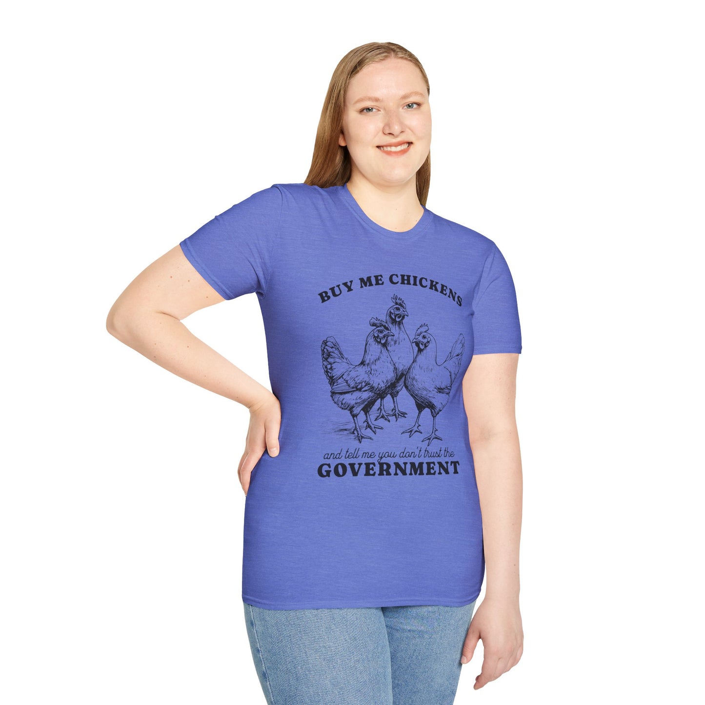 Funny Chicken Government T-Shirt, Humorous Tee, Gift for Chicken Lovers, Farm Animal Humor, Unique Graphic Shirt
