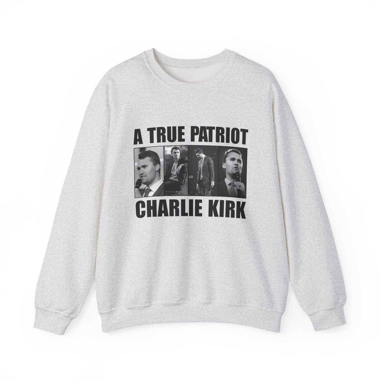 Unisex Heavy Blend™ Crewneck Sweatshirt - A True Patriot Charlie Kirk Sweatshirt, Cozy Gift for Patriots, Political Statement, [...]